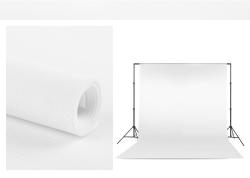  Műanyag fotóháttér 1, 6x5m - Fehér