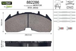 VALEO set placute frana, frana disc VALEO OPTIPACK 882286 (882286)