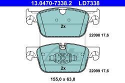 ATE set placute frana, frana disc ATE Ceramic 13.0470-7338.2 (13.0470-7338.2)