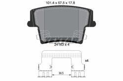 TEXTAR set placute frana, frana disc TEXTAR Q+ 2416303 (2416303)