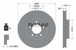 TEXTAR Disc frana TEXTAR PRO 92267203 (92267203)