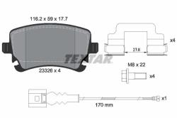 TEXTAR set placute frana, frana disc TEXTAR Q+ 2332602 (2332602)