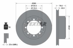 TEXTAR Disc frana TEXTAR 93117600 (93117600) - automobilus