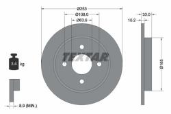 TEXTAR Disc frana TEXTAR PRO 92088403 (92088403)