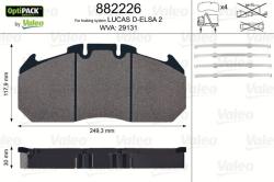 VALEO set placute frana, frana disc VALEO OPTIPACK 882226 (882226)