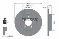 TEXTAR Disc frana TEXTAR 92130600 (92130600) - automobilus