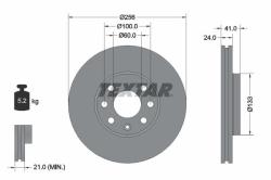 TEXTAR Disc frana TEXTAR PRO 92091803 (92091803)