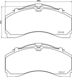 TEXTAR set placute frana, frana disc TEXTAR 2924601 (2924601)