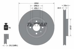 TEXTAR Disc frana TEXTAR PRO 92055203 (92055203)