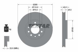 TEXTAR Disc frana TEXTAR PRO 92091903 (92091903)