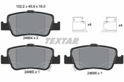 TEXTAR set placute frana, frana disc TEXTAR Q+ 2466401 (2466401)