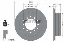 TEXTAR Disc frana TEXTAR 92231003 - automobilus