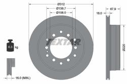 TEXTAR Disc frana TEXTAR PRO 92231003 (92231003)