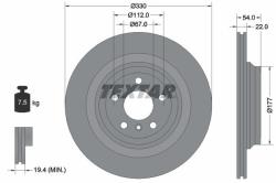 TEXTAR Disc frana TEXTAR PRO+ 92273505 (92273505)