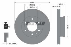 TEXTAR Disc frana TEXTAR PRO 93143203 (93143203)