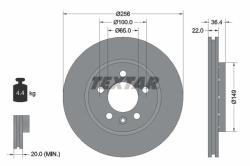 TEXTAR Disc frana TEXTAR 92098603 - automobilus