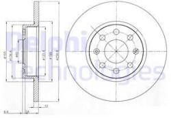 DELPHI Disc frana DELPHI BG4155 (BG4155) - automobilus