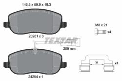 TEXTAR set placute frana, frana disc TEXTAR Q+ 2429401 (2429401)