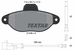 TEXTAR set placute frana, frana disc TEXTAR Q+ 2143609 (2143609)
