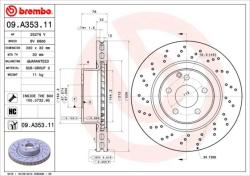 BREMBO Disc frana BREMBO PRIME LINE - UV Coated 09. A353.11 (09.A353.11)