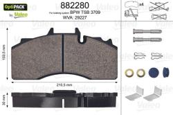 VALEO set placute frana, frana disc VALEO OPTIPACK 882280 (882280)