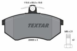 TEXTAR set placute frana, frana disc TEXTAR 2066921 (2066921)