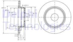 DELPHI Disc frana DELPHI BG2510 (BG2510) - automobilus