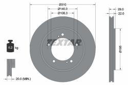 TEXTAR Disc frana TEXTAR PRO 92170503 (92170503)