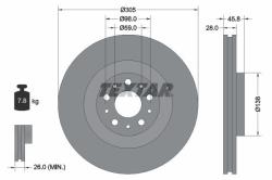 TEXTAR Disc frana TEXTAR 92237603 - automobilus