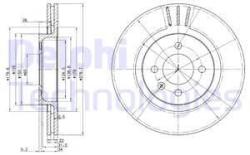 DELPHI Disc frana DELPHI BG2712 (BG2712) - automobilus