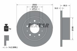 TEXTAR Disc frana TEXTAR 92157600 (92157600) - automobilus