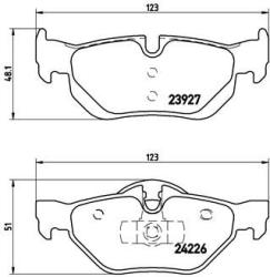 BREMBO set placute frana, frana disc BREMBO P 06 038 - automobilus