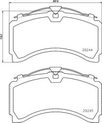 TEXTAR set placute frana, frana disc TEXTAR 2924401 (2924401)