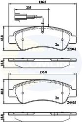 COMLINE set placute frana, frana disc COMLINE CBP11604 - automobilus