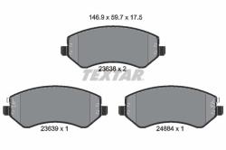 TEXTAR set placute frana, frana disc TEXTAR 2363801 (2363801)