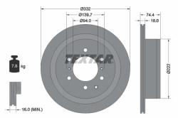 TEXTAR Disc frana TEXTAR PRO 92167303 (92167303)