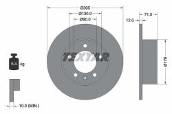 TEXTAR Disc frana TEXTAR 92228700 (92228700) - automobilus