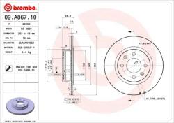 BREMBO Disc frana BREMBO 09. A867.10 - automobilus