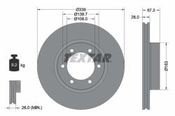 TEXTAR Disc frana TEXTAR PRO 92137303 (92137303)