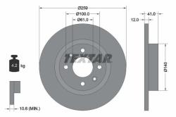 TEXTAR Disc frana TEXTAR PRO 92175103 (92175103)