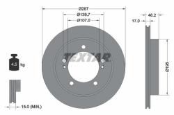 TEXTAR Disc frana TEXTAR 92076400 (92076400) - automobilus