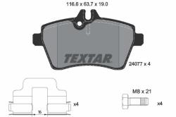 TEXTAR set placute frana, frana disc TEXTAR Q+ 2407701 (2407701)