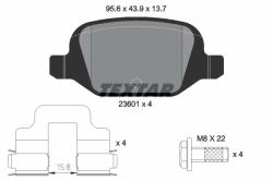TEXTAR set placute frana, frana disc TEXTAR 2360102 (2360102)