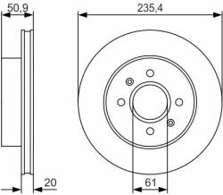 Bosch Disc frana BOSCH 0 986 479 R52 (0 986 479 R52) - automobilus