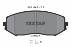 TEXTAR set placute frana, frana disc TEXTAR 2434601 (2434601)
