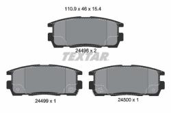 TEXTAR set placute frana, frana disc TEXTAR Q+ 2449801 (2449801)