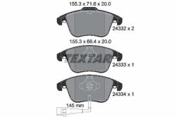 TEXTAR set placute frana, frana disc TEXTAR Q+ 2433301 (2433301)