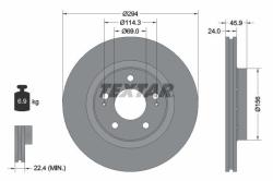 TEXTAR Disc frana TEXTAR PRO 92135203 (92135203)