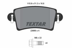 TEXTAR set placute frana, frana disc TEXTAR 2366901 (2366901)
