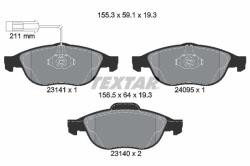 TEXTAR set placute frana, frana disc TEXTAR Q+ 2314101 (2314101)